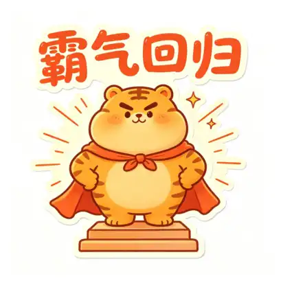Q版胖虎霸气回归！反差萌上线✨